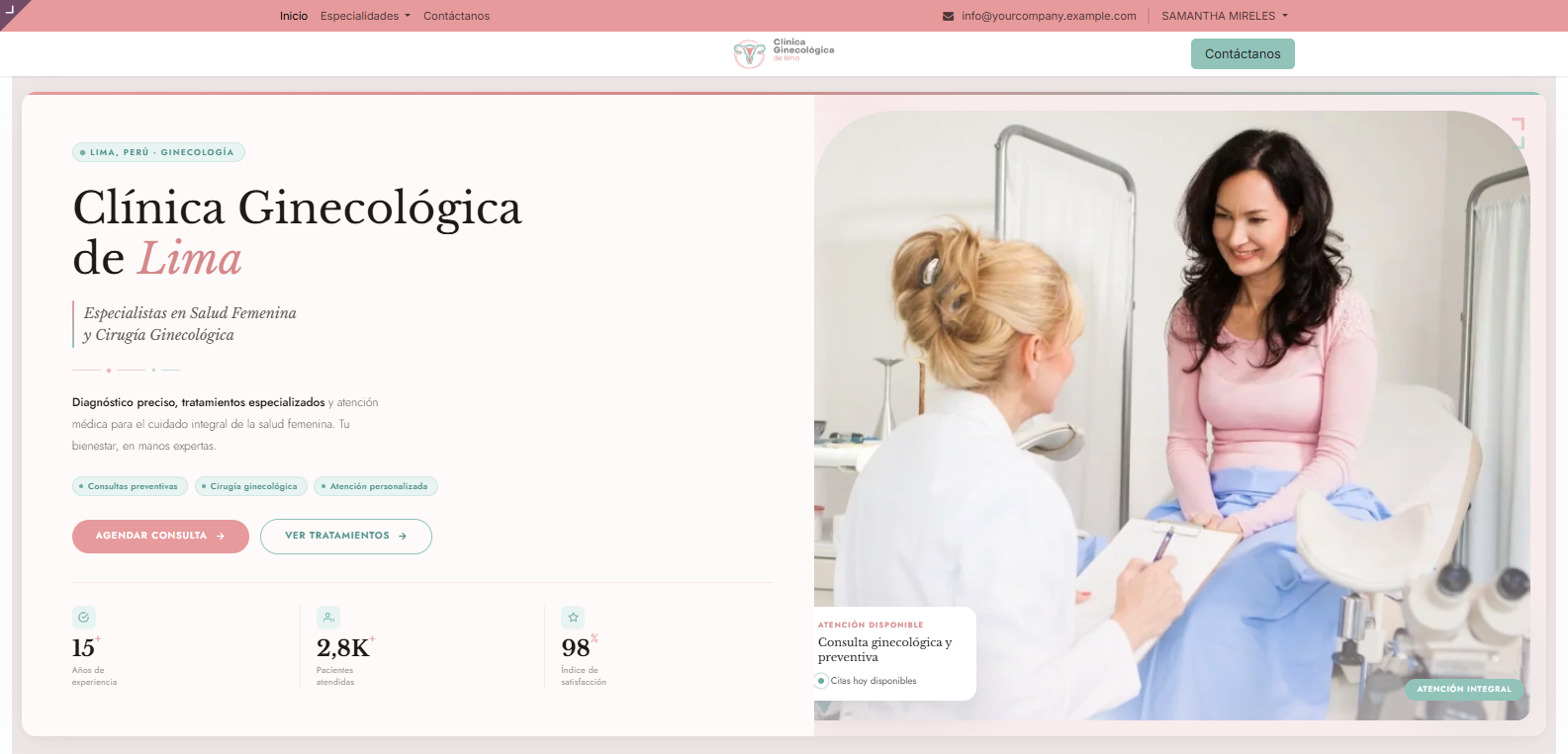 Vista del proyecto Clinica Ginecologica Lima