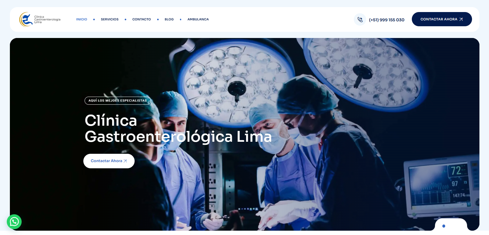 Vista del proyecto Clinica Gastroenterologica Lima