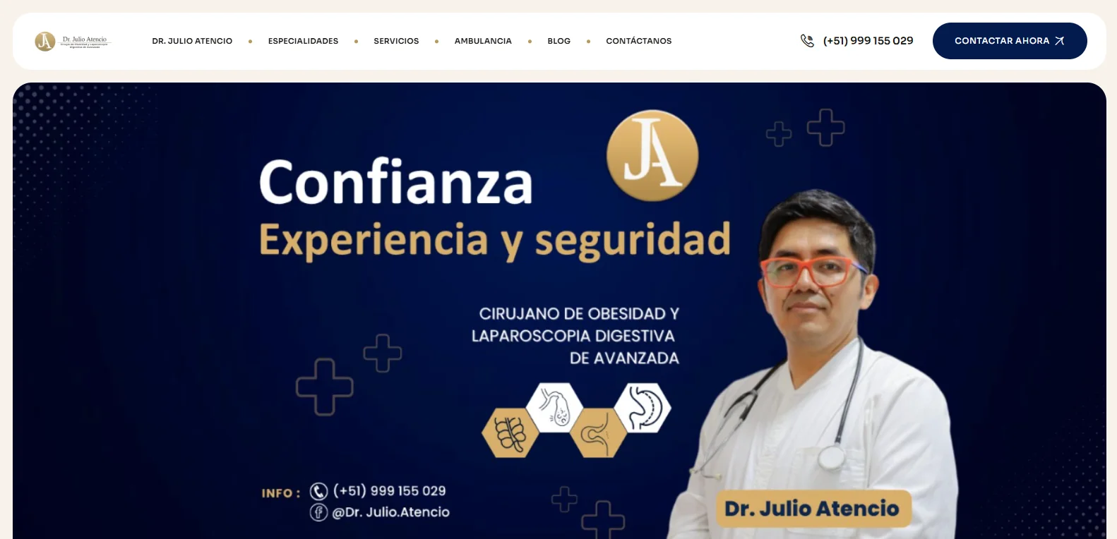 Vista del proyecto Dr. Julio Atencio