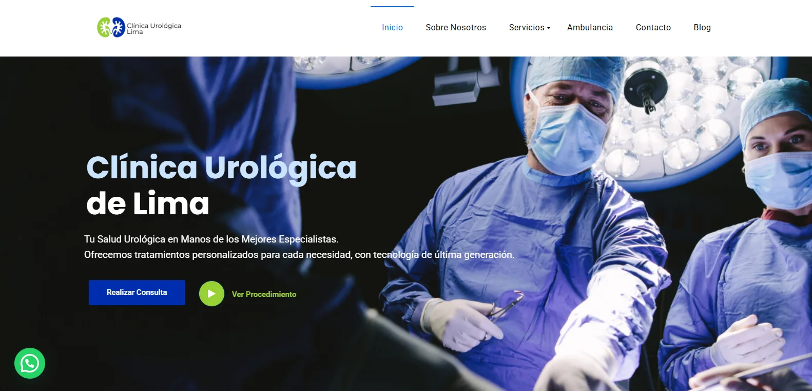 Vista del proyecto Clinica Urologica de Lima