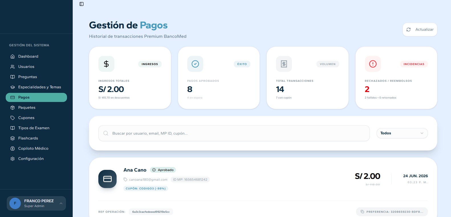 Configuración y reglas del examen en ExamAI