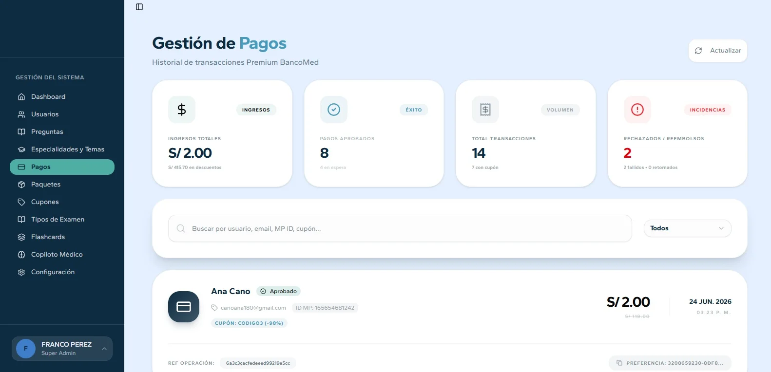 Configuración y reglas del examen en ExamAI