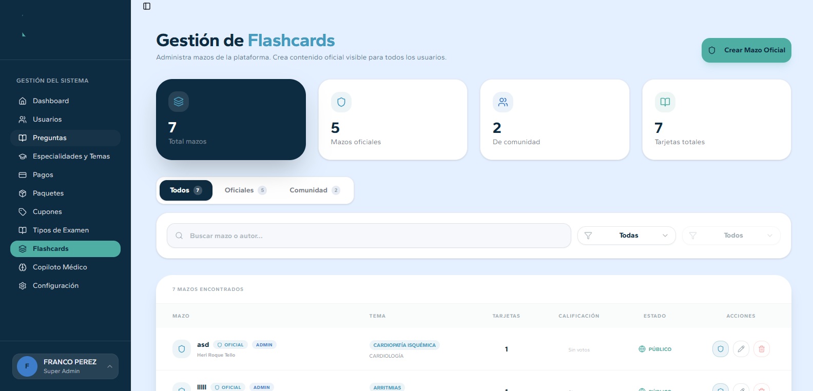 Reportes de rendimiento académico en ExamAI