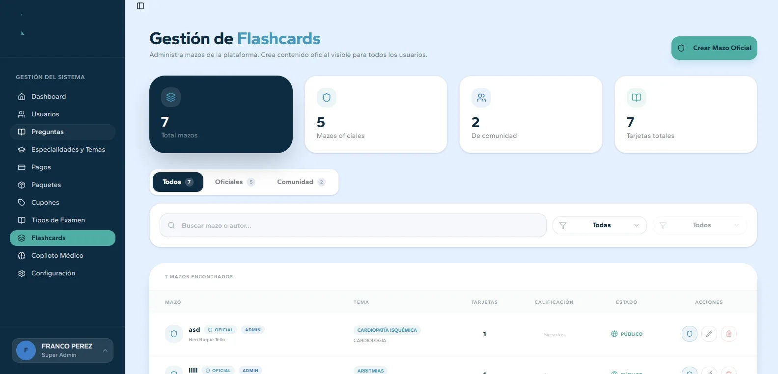 Reportes de rendimiento académico en ExamAI