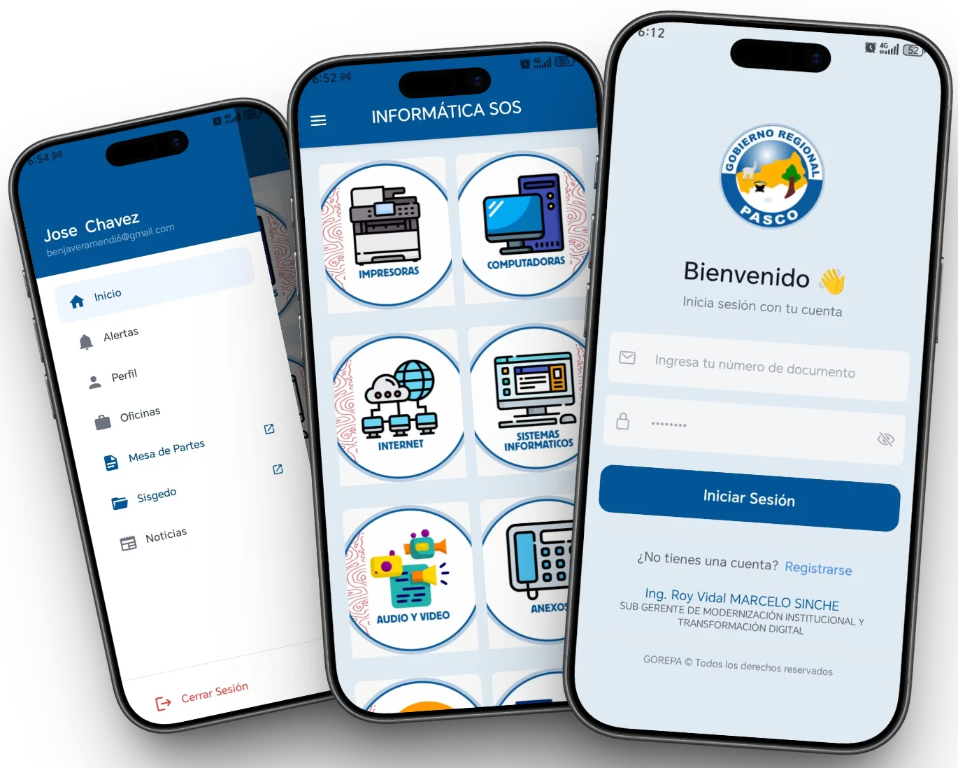 App Gorepa Movil para la gestion de requerimientos del Gobierno Regional de Pasco