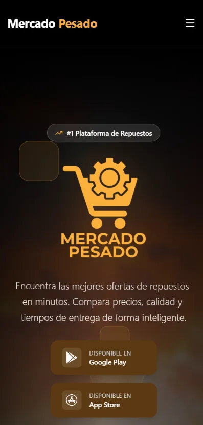 Vista móvil de Mercado Pesado